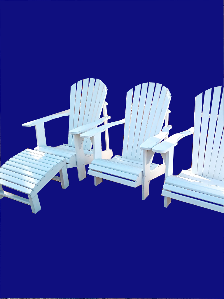 Adirondack Chairs with Foot Stools